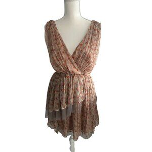 HYPE Tiered Patterned Ruffle Dress Size 4 NEW with tags